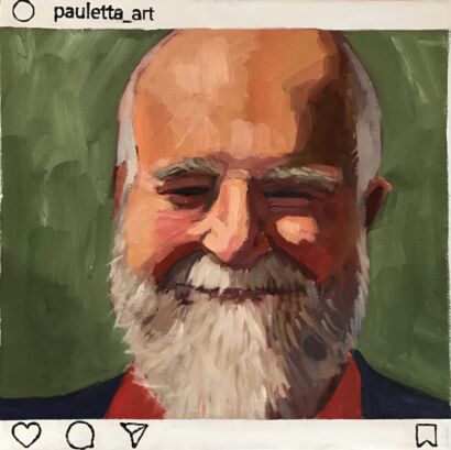 People of Instagram Project Figurative Painting Portrait Allaprima Oil on Canvas Original Art @carlos_varela_prieto